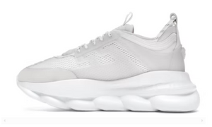 Chain Reaction White Mesh Rubber Suede